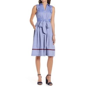 1901 Ruffle Trim Shirtdress Size 6